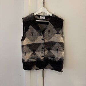 vintage pendleton inspired graphic vest size small / medium